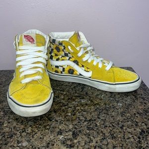 Yellow sunflower vans . Size 7